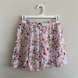 3/$20 Pink Floral Mini Skirt